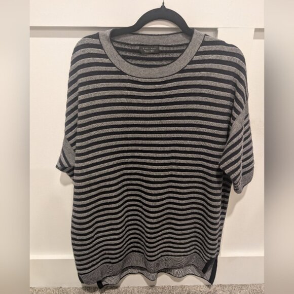 Zara Man black and grey striped pre-owned  size L sweater. - Picture 7 of 7